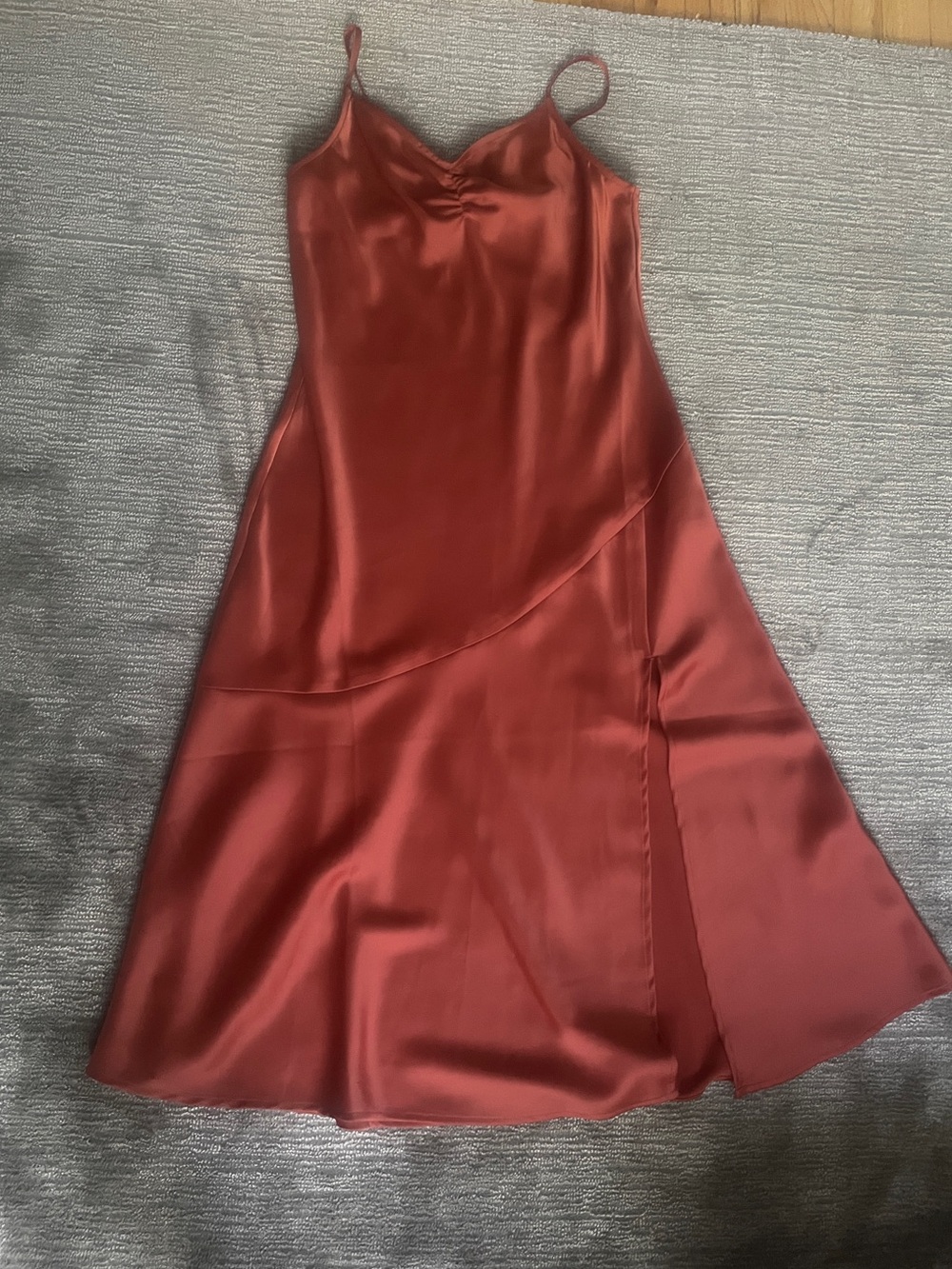 Banana Republic Ruched-Neck Midi Dress Arabian Spice XS Petite NWT
